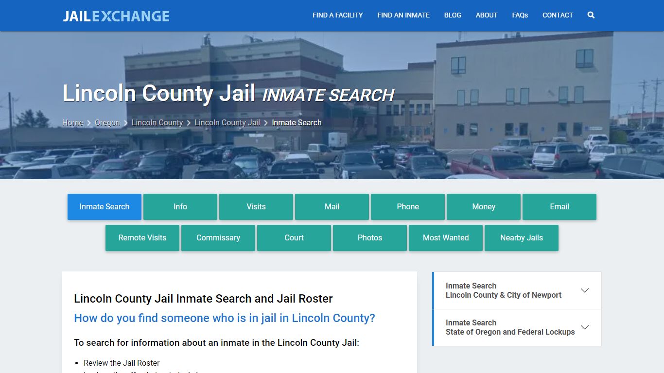 Inmate Search: Roster & Mugshots - Lincoln County Jail, OR