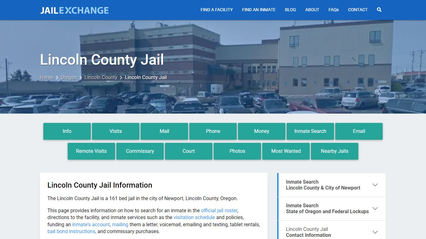Lincoln County Jail, OR Inmate Search, Information
