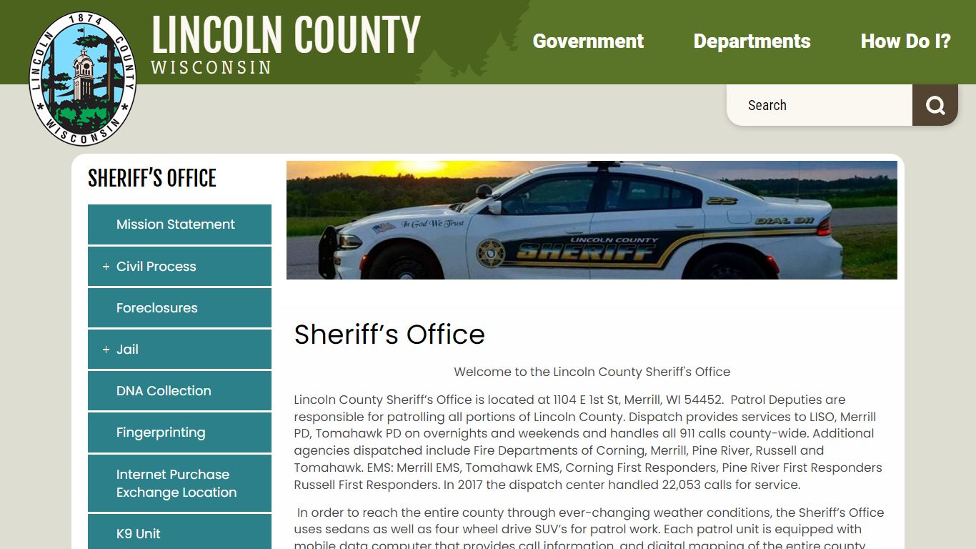 Sheriff’s Office | Lincoln County, Wisconsin
