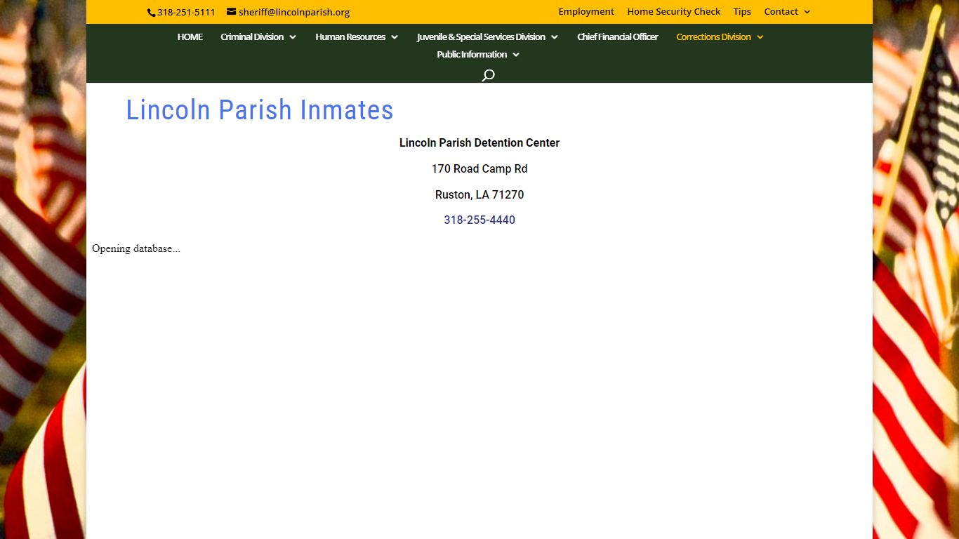 Inmates | Lincoln Parish Sheriff's Office