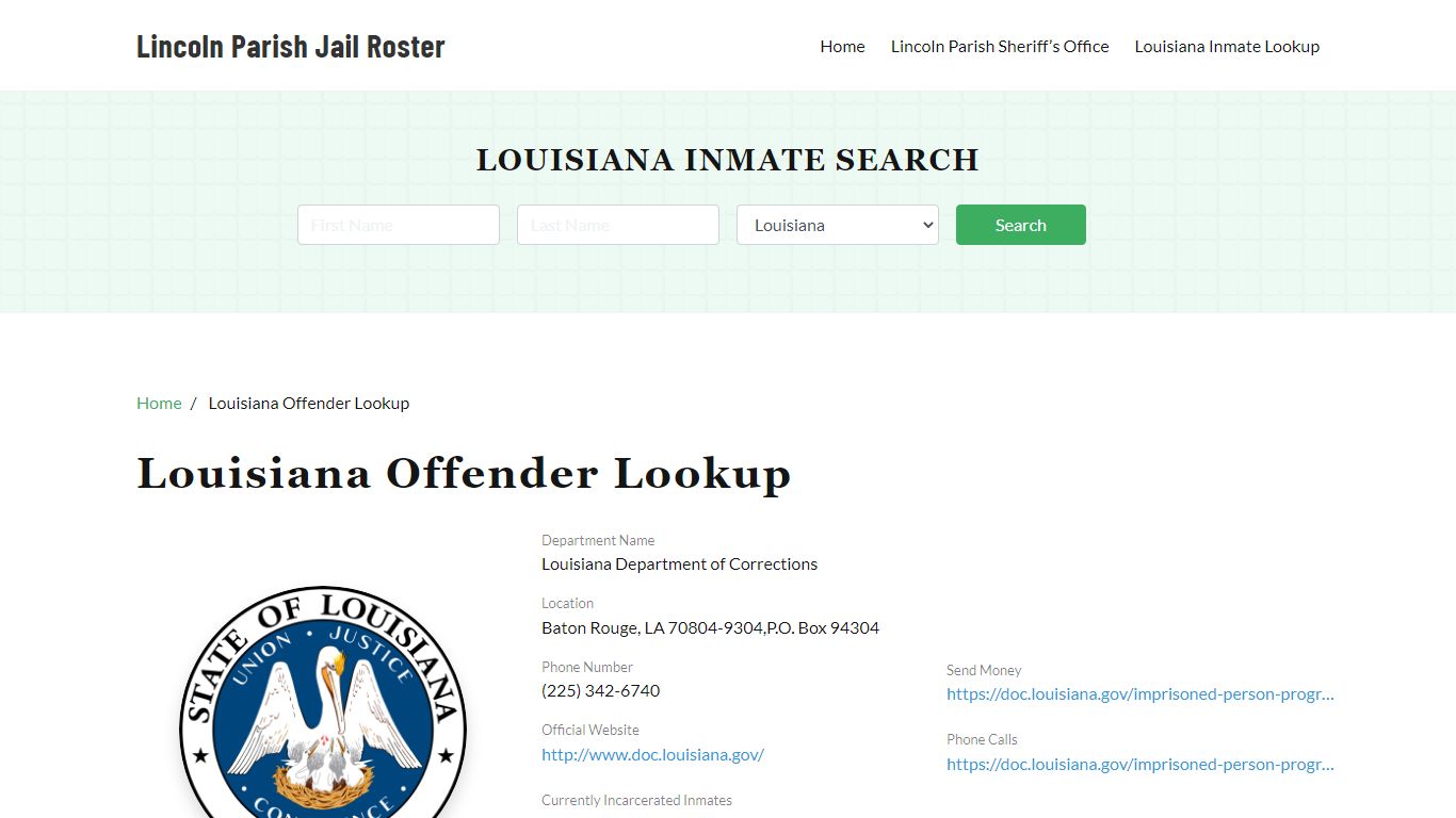 Louisiana Inmate Search, Jail Rosters