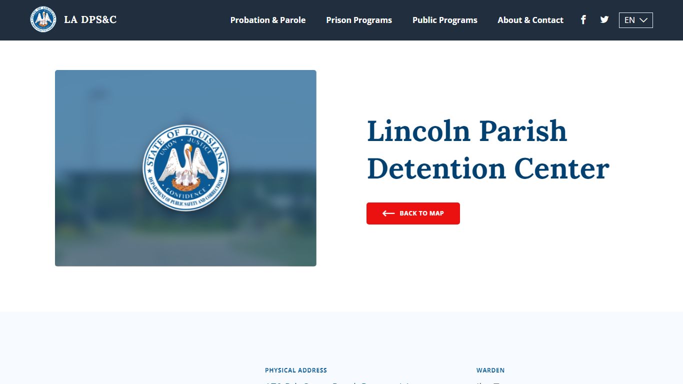Lincoln Parish Detention Center - Louisiana Department of Public Safety ...