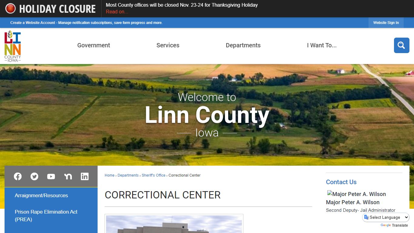 Correctional Center | Linn County, IA - Official Website