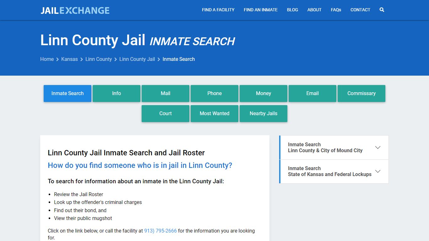 Inmate Search: Roster & Mugshots - Linn County Jail, KS