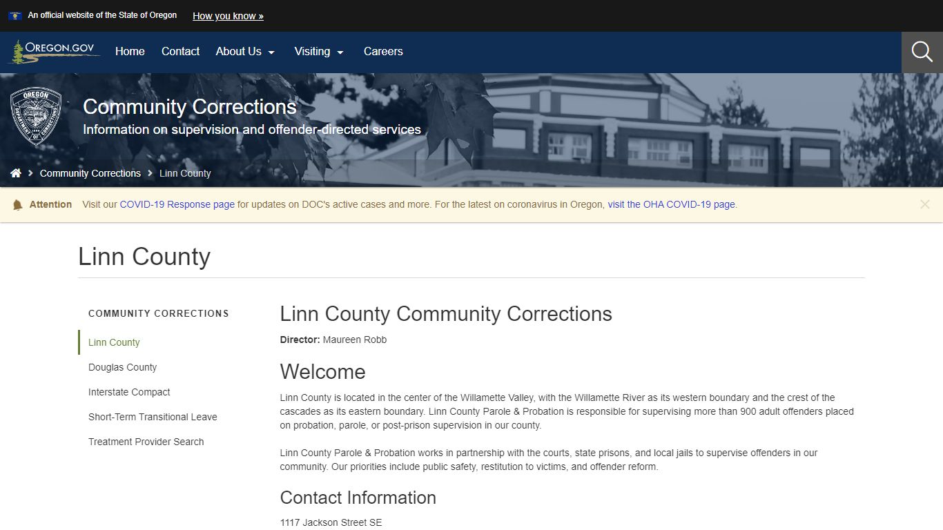 Linn County : Community Corrections - State of Oregon