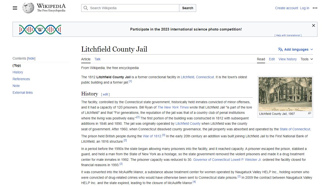 Litchfield County Jail - Wikipedia