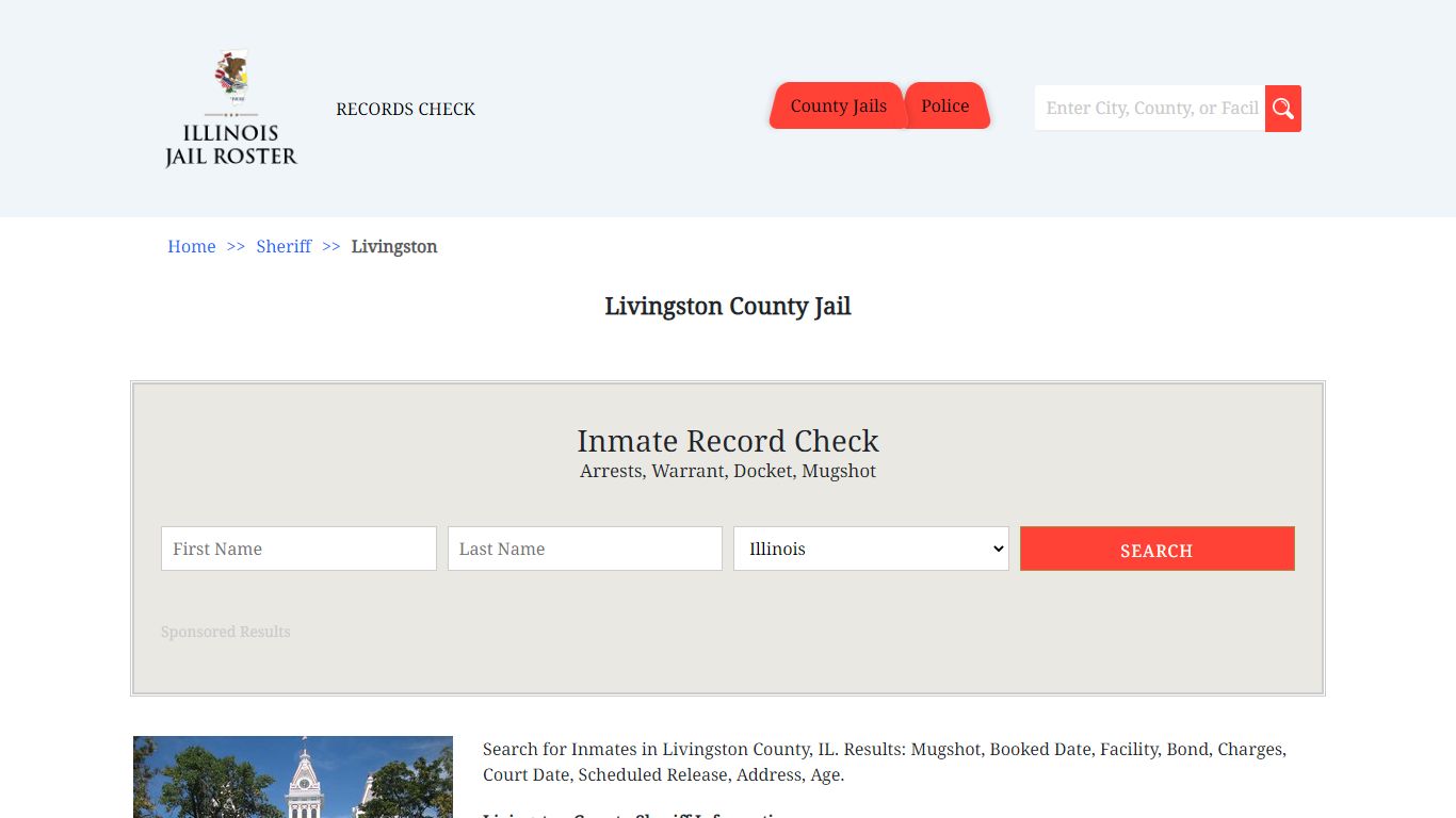 Livingston County Jail | Jail Roster Search