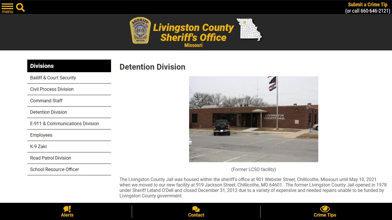 Detention Division | Livingston County Missouri Sheriff