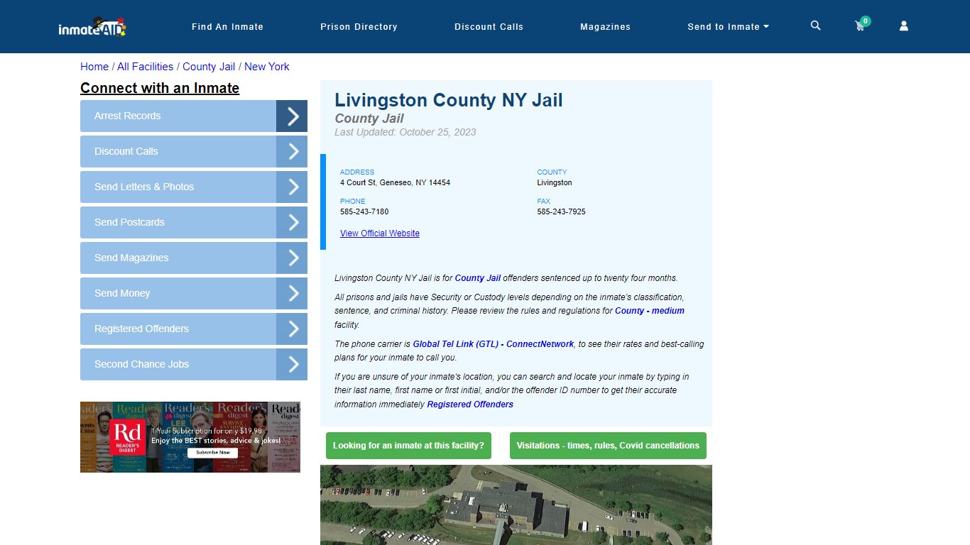 Livingston County NY Jail - Inmate Locator - Geneseo, NY