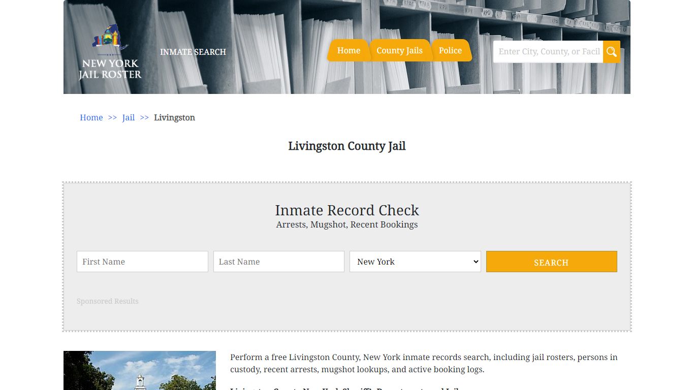 Livingston County Jail | Jail Roster Search