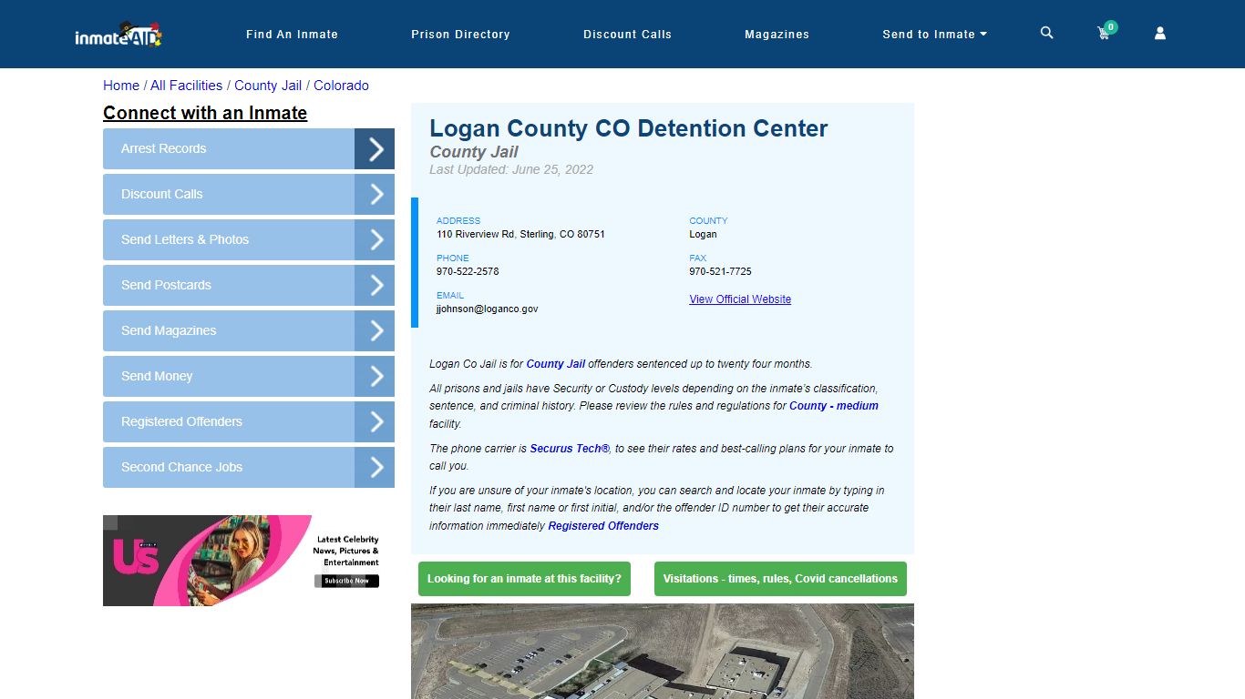 Logan County CO Detention Center - Inmate Locator - Sterling, CO