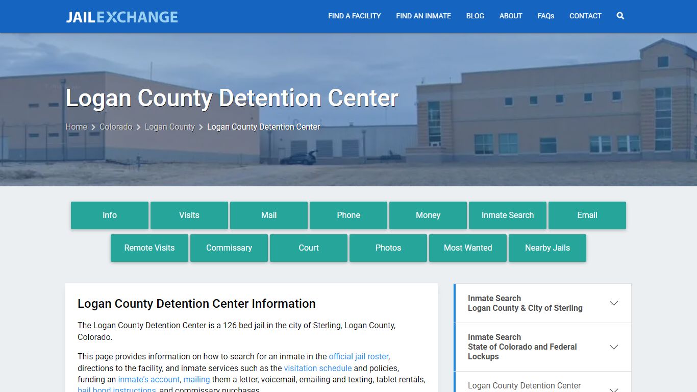Logan County Detention Center, CO Inmate Search, Information