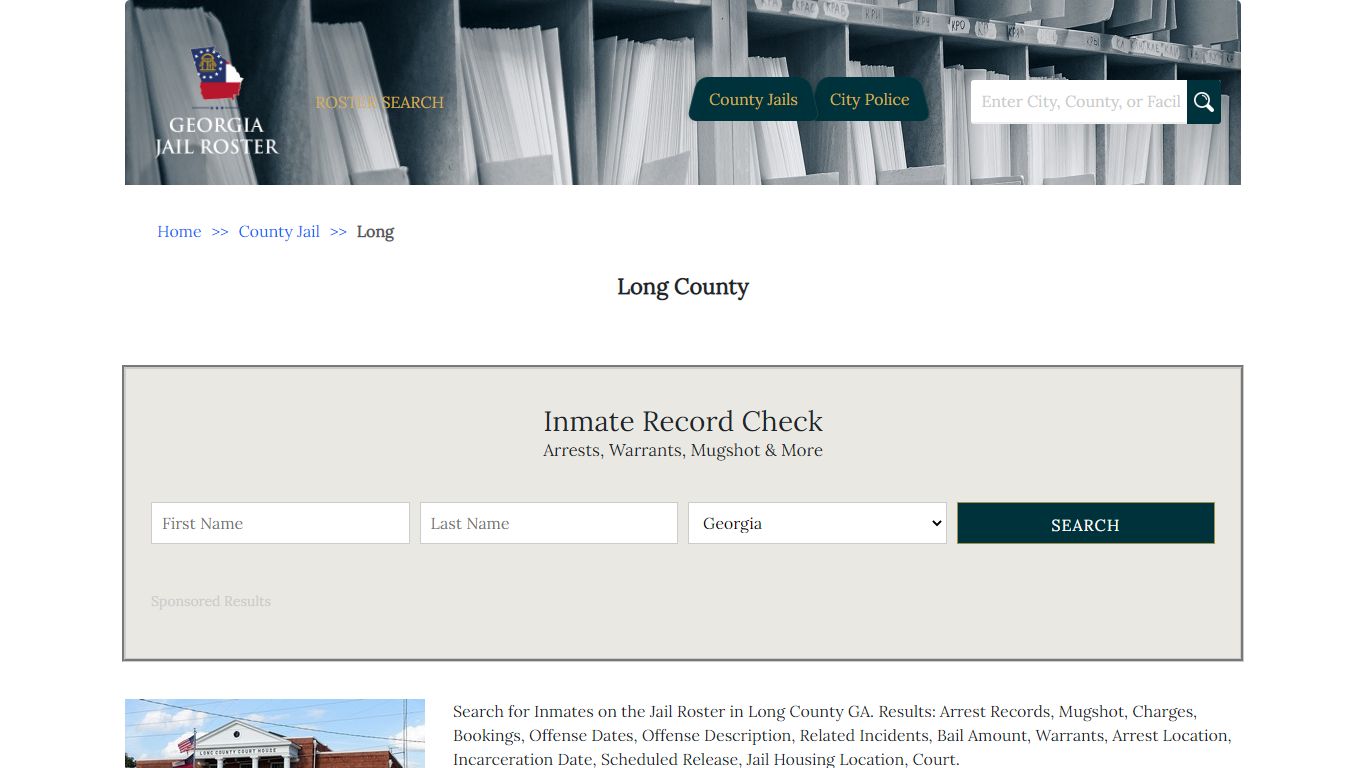 Long County | Georgia Jail Inmate Search