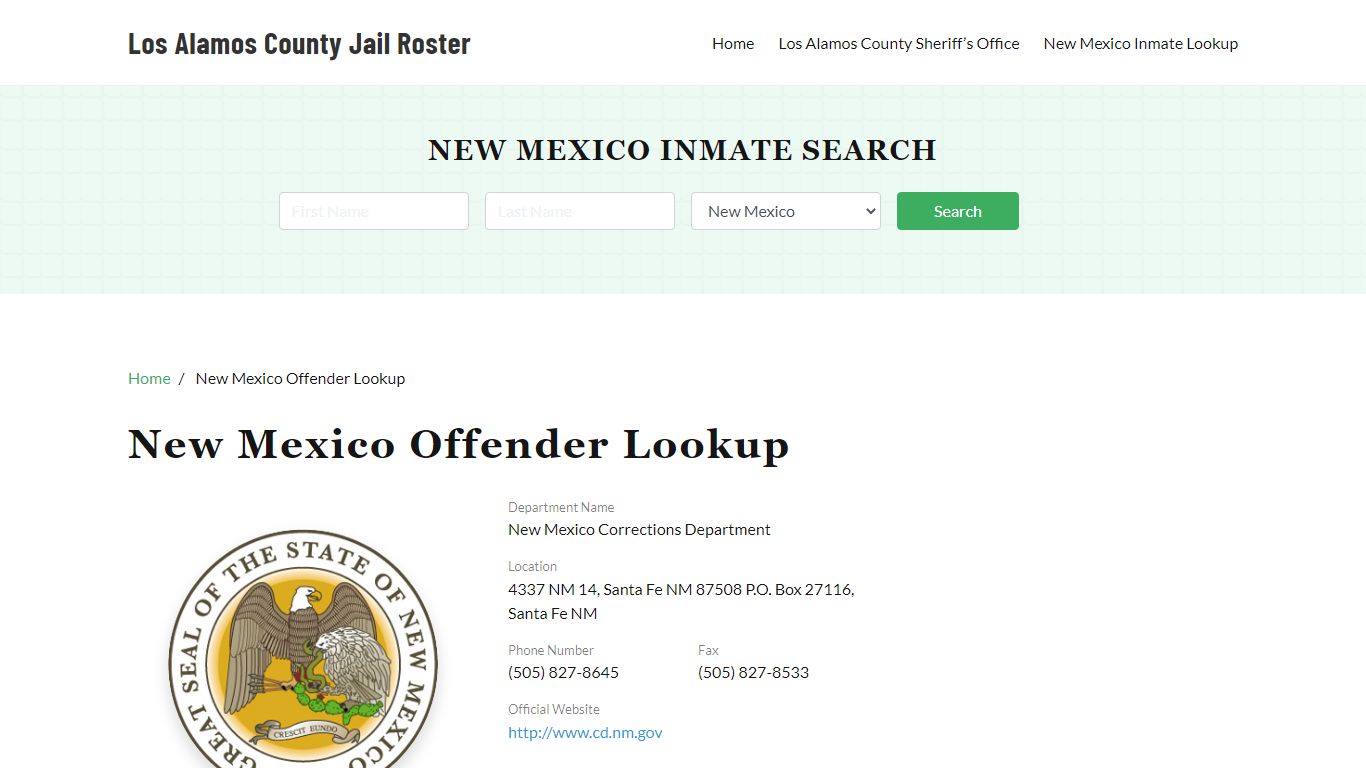 New Mexico Inmate Search, Jail Rosters