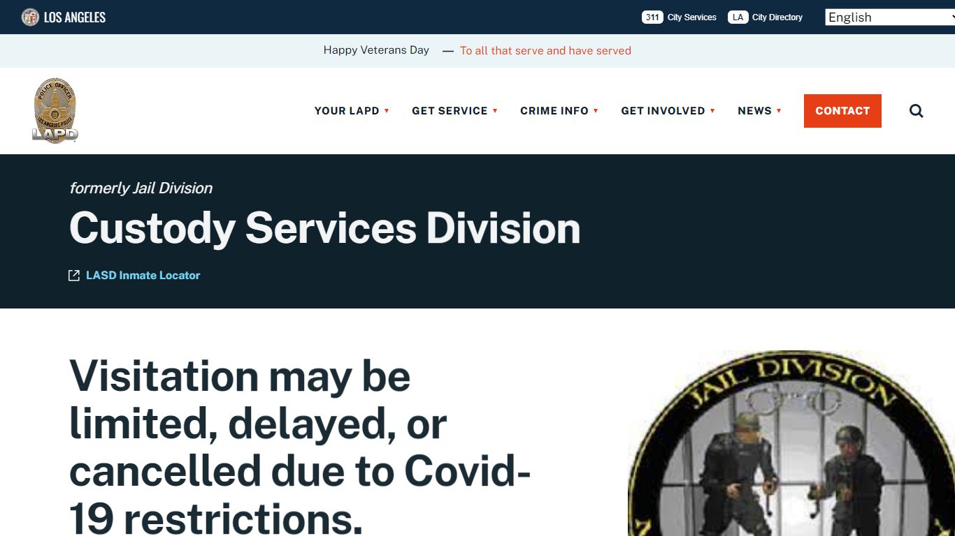 Custody Services Division - LAPD Online