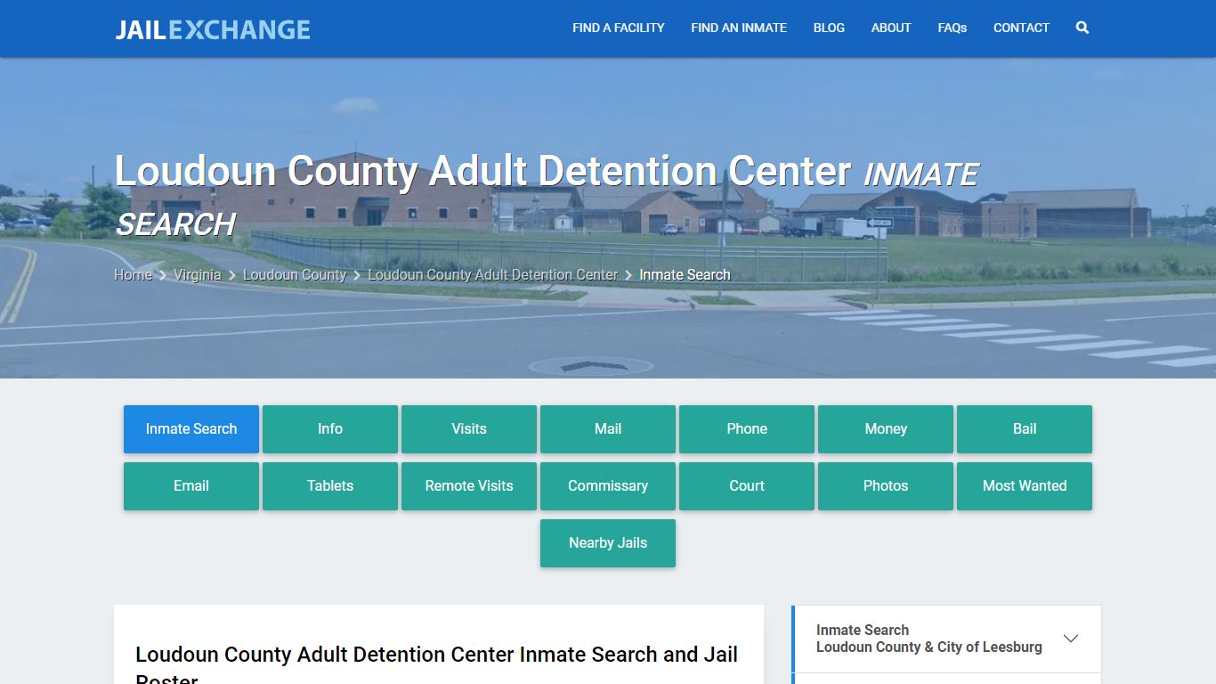 Loudoun County Adult Detention Center Inmate Search - Jail Exchange