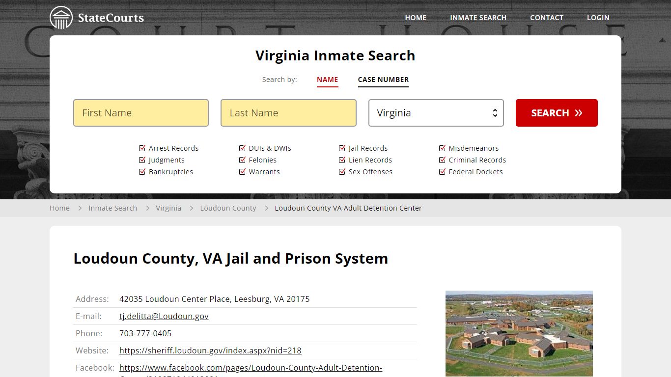 Loudoun County VA Adult Detention Center Inmate Records Search ...