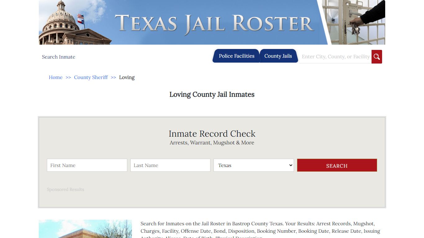Loving County Jail Inmates | Jail Roster Search