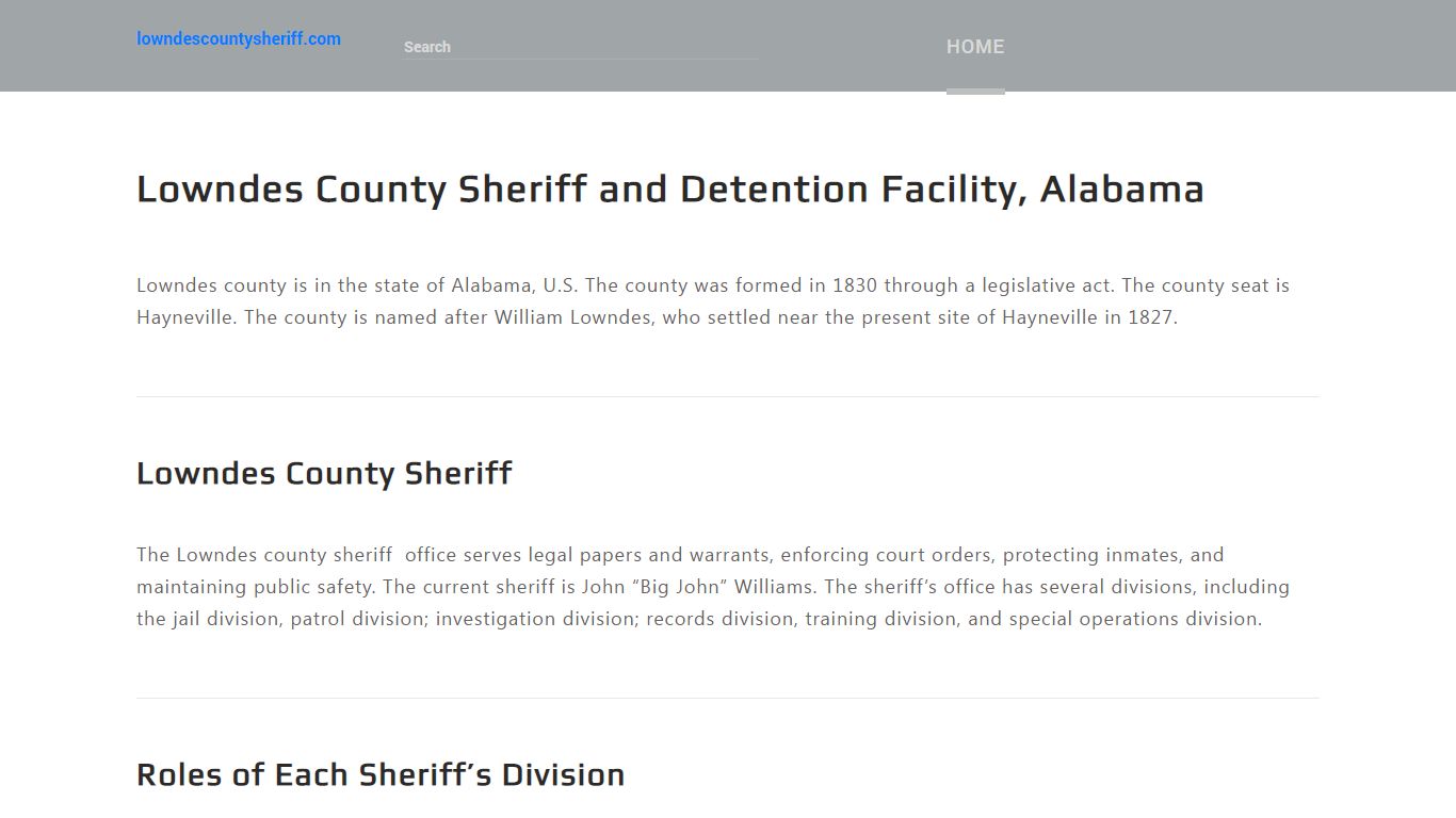 Lowndes County Sheriff and Detention Facility, Alabama