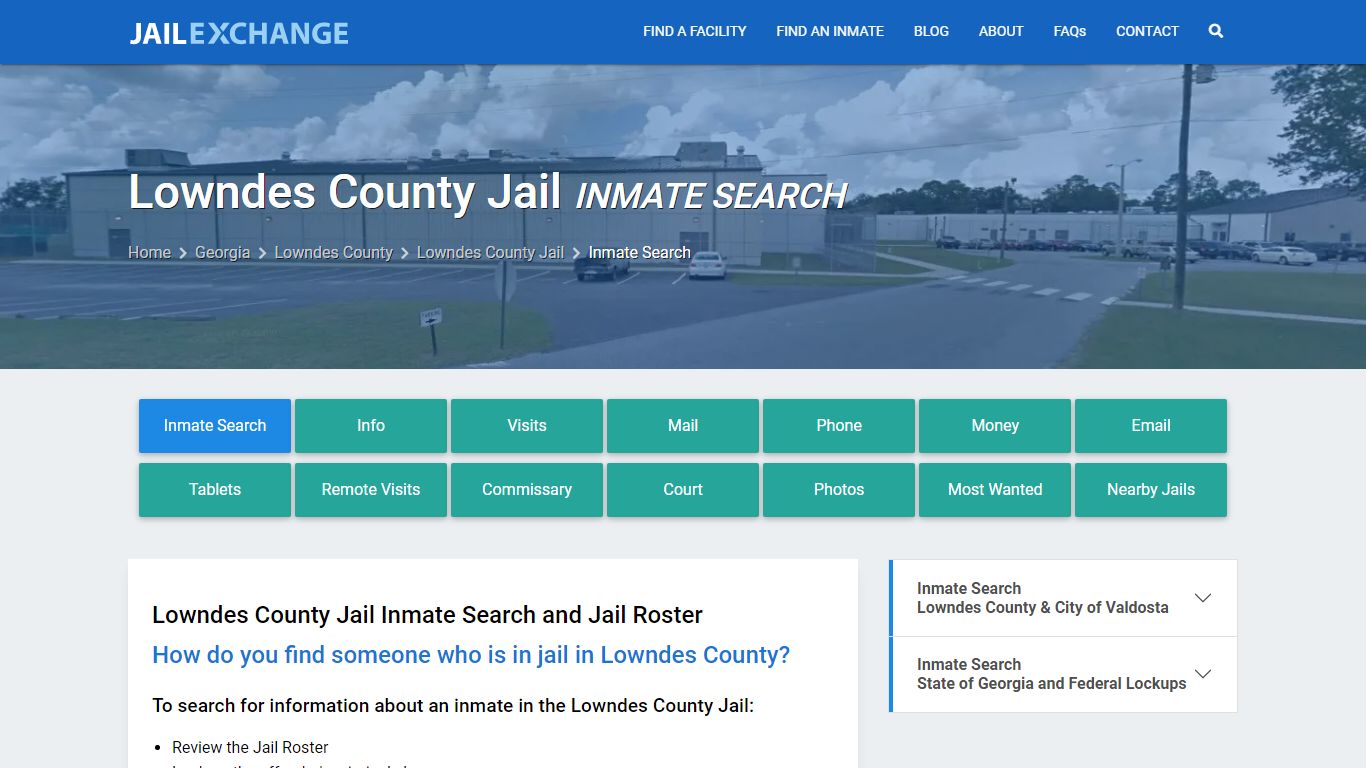 Inmate Search: Roster & Mugshots - Lowndes County Jail, GA