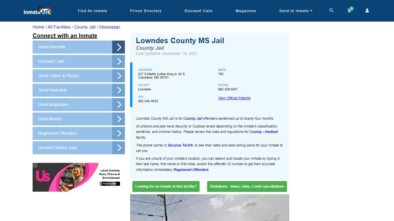 Lowndes County MS Jail - Inmate Locator - Columbus, MS