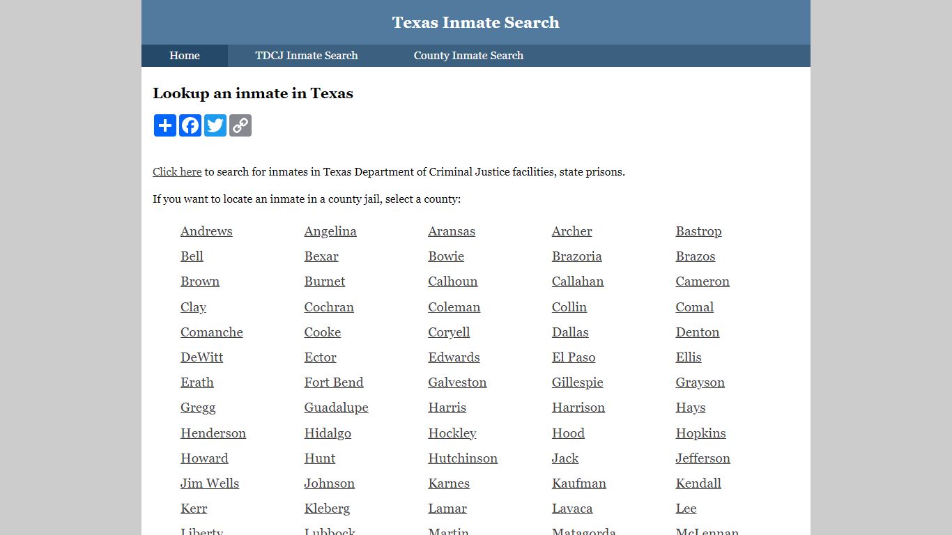Lubbock County Jail Roster - Texas Inmate Search