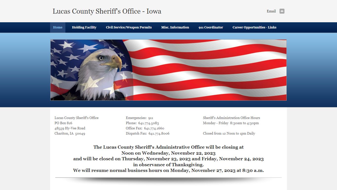 Lucas County Sheriff's Office - Iowa - Home