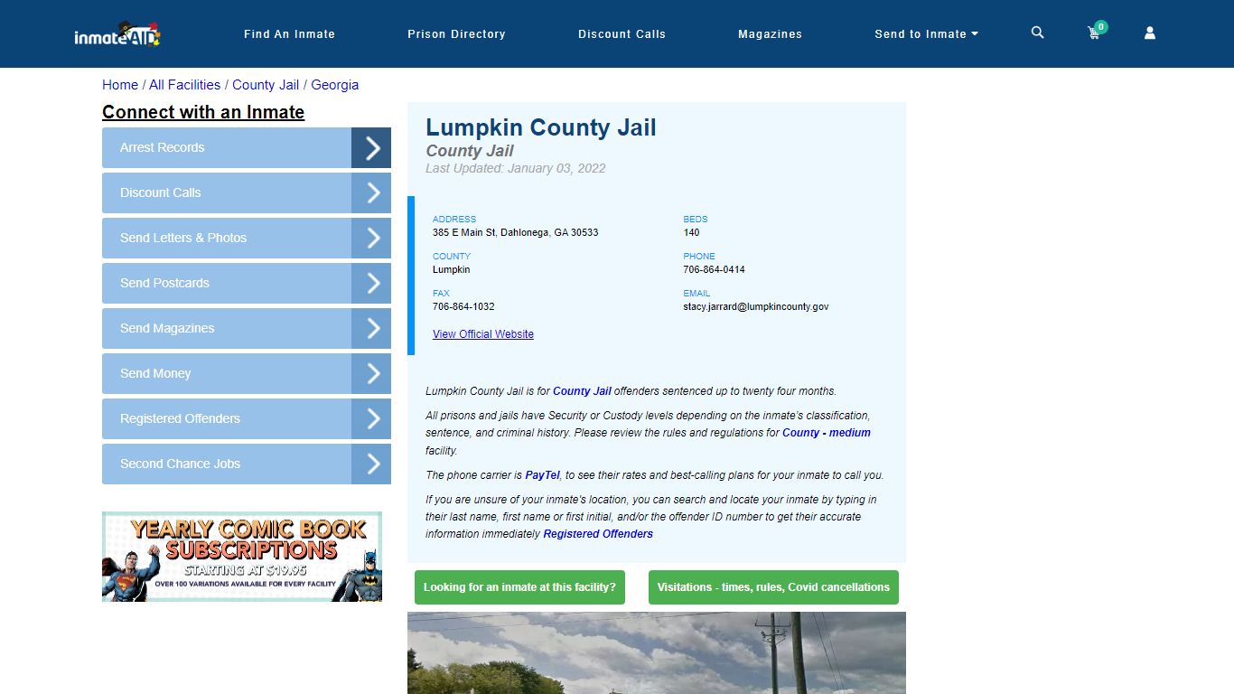 Lumpkin County Jail - Inmate Locator - Dahlonega, GA