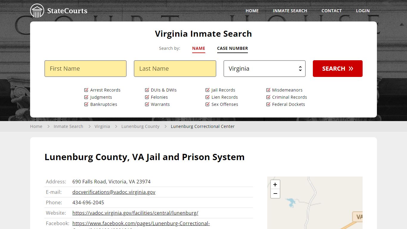 Lunenburg Correctional Center Inmate Records Search, Virginia - StateCourts