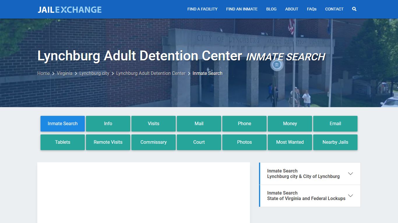 Lynchburg Adult Detention Center Inmate Search - Jail Exchange