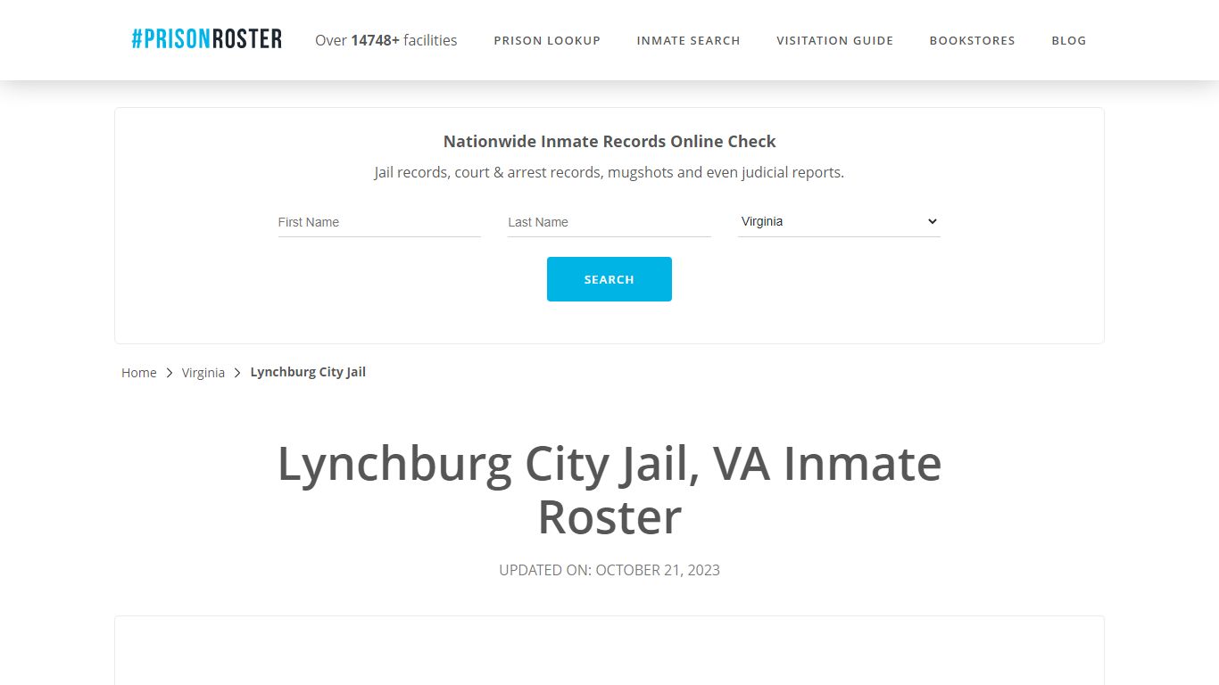 Lynchburg City Jail, VA Inmate Roster - Prisonroster