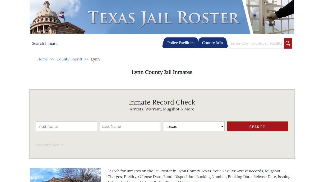 Lynn County Jail Inmates | Jail Roster Search