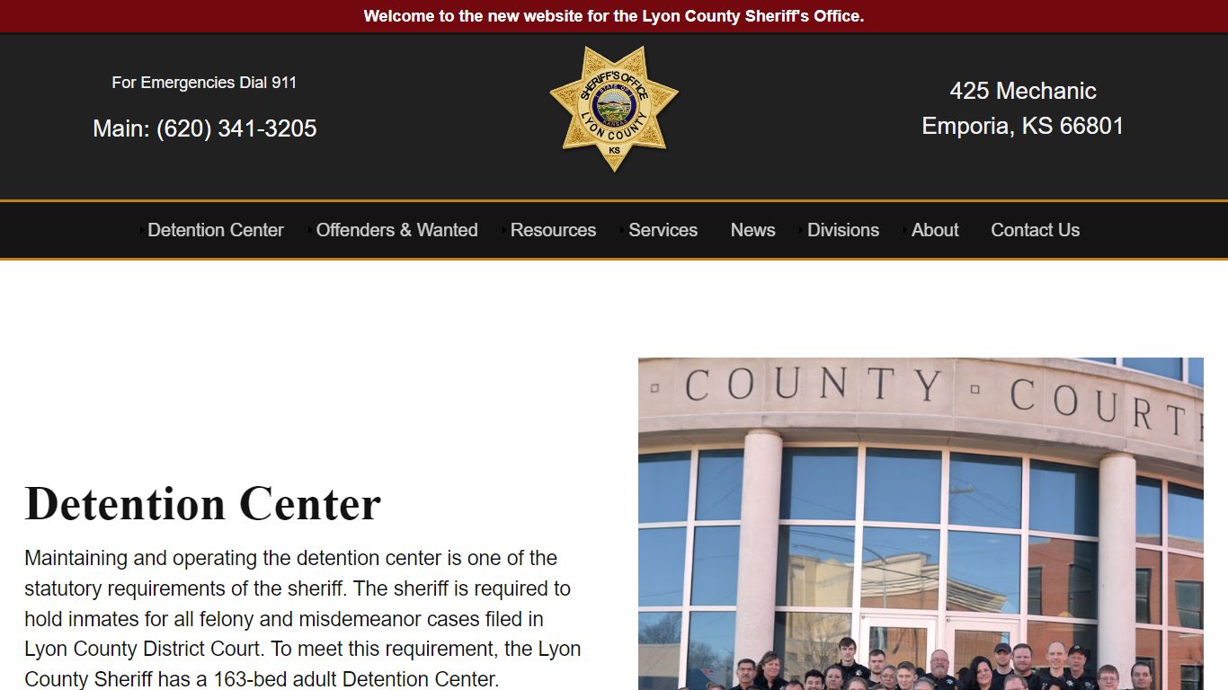 Detention Center - Lyon County Sheriff's Office