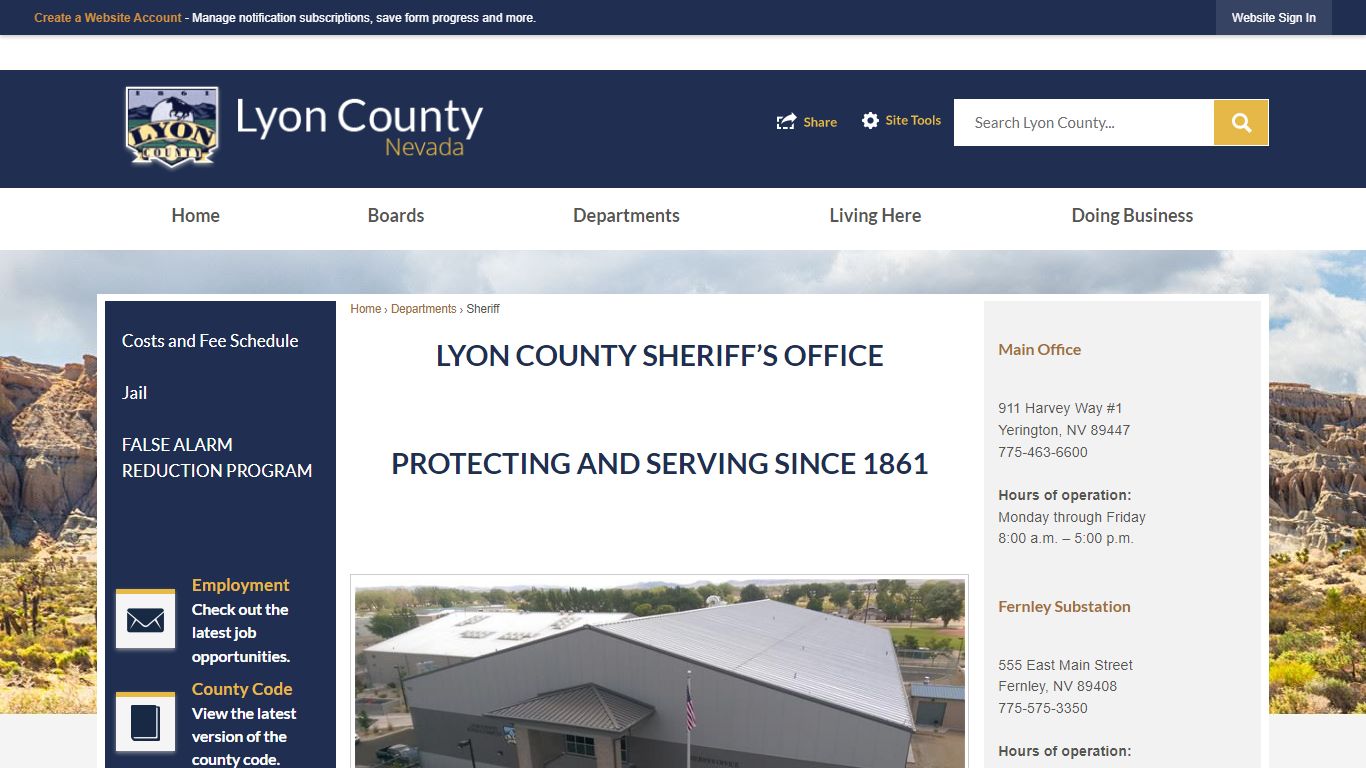 Sheriff | Lyon County, NV - Official Website