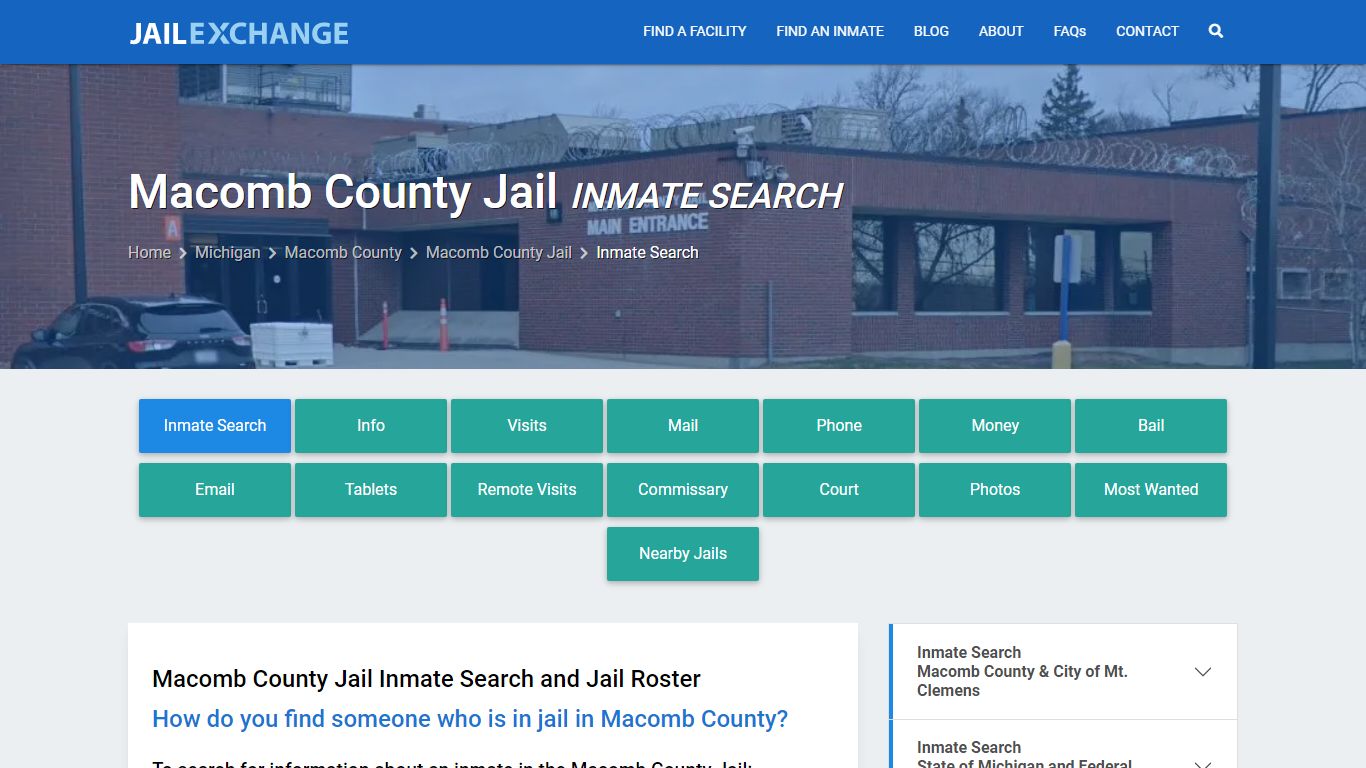 Inmate Search: Roster & Mugshots - Macomb County Jail, MI