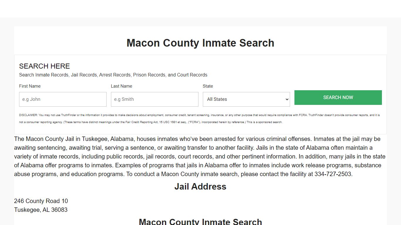 Macon County Inmate Search