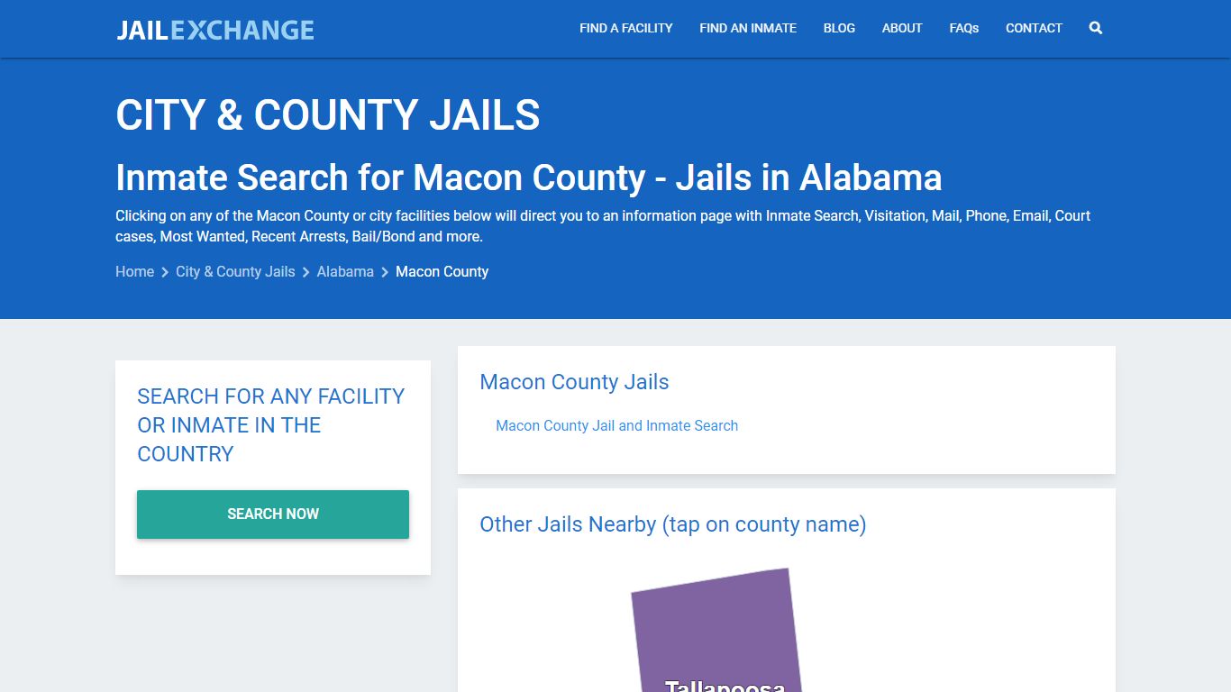 Inmate Search for Macon County | Jails in Alabama - Jail Exchange