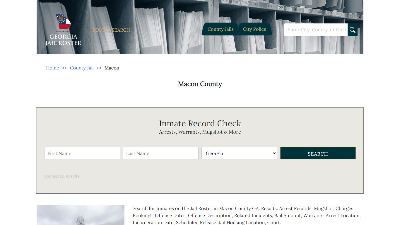 Macon County | Georgia Jail Inmate Search