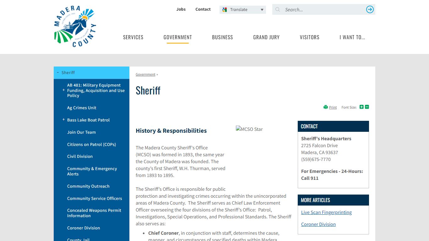 Sheriff | Madera County