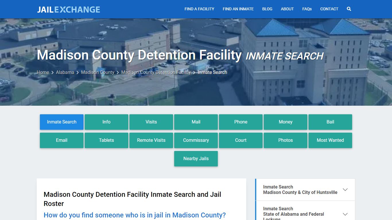 Madison County Detention Facility Inmate Search - Jail Exchange