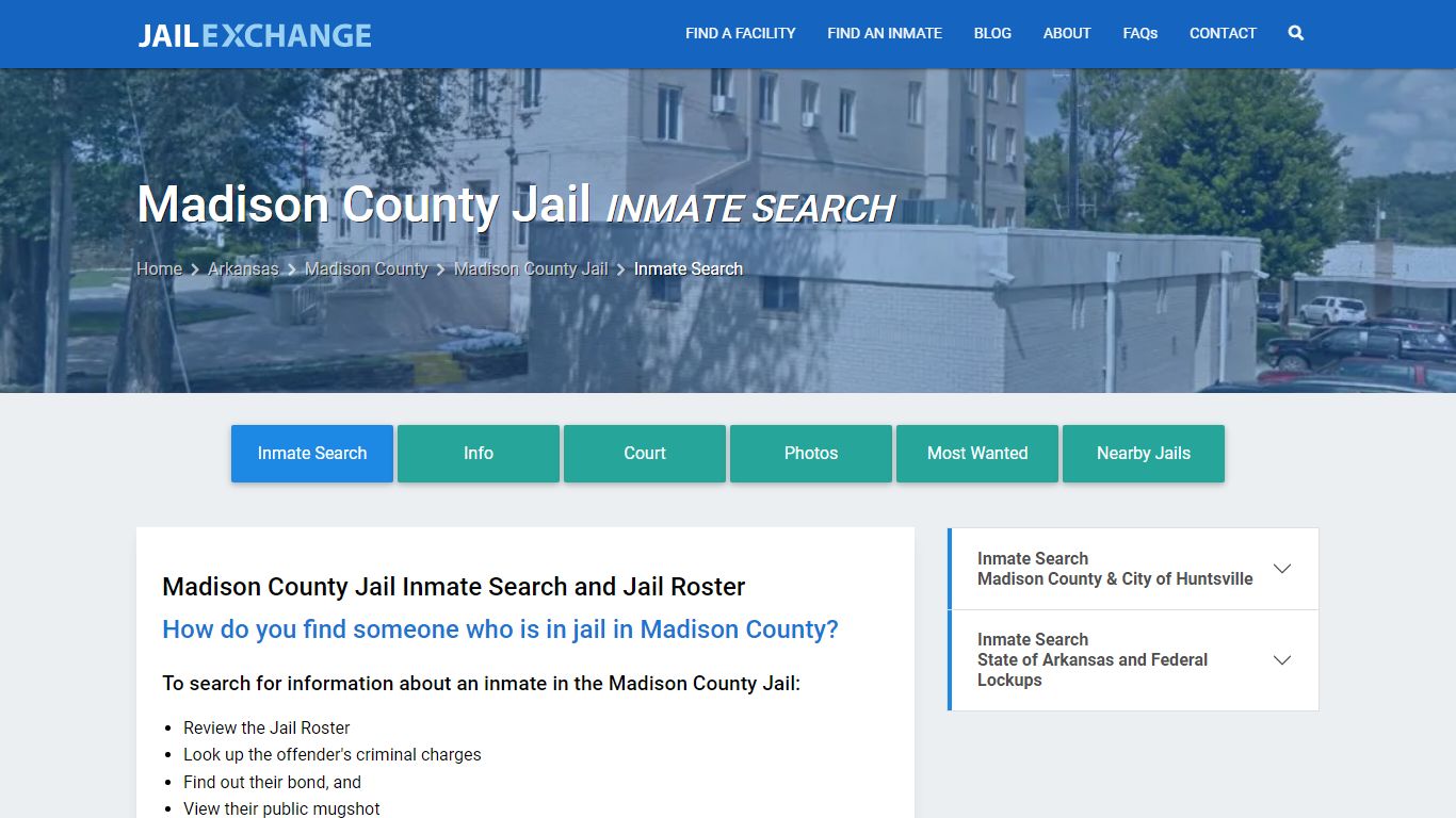 Inmate Search: Roster & Mugshots - Madison County Jail, AR