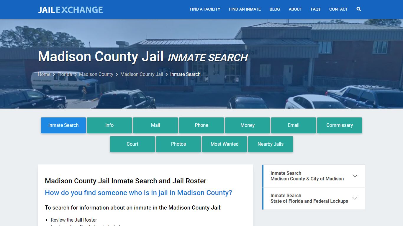 Inmate Search: Roster & Mugshots - Madison County Jail, FL