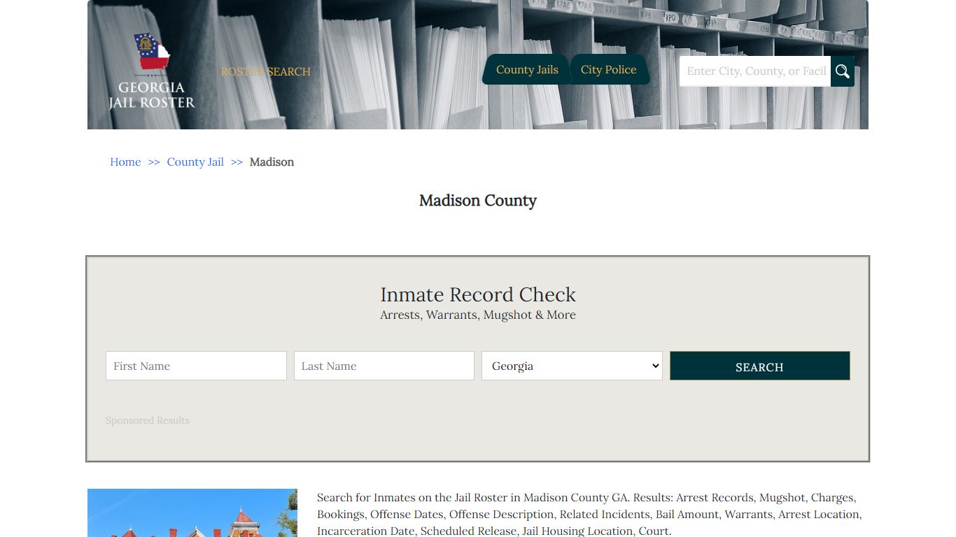 Madison County | Georgia Jail Inmate Search