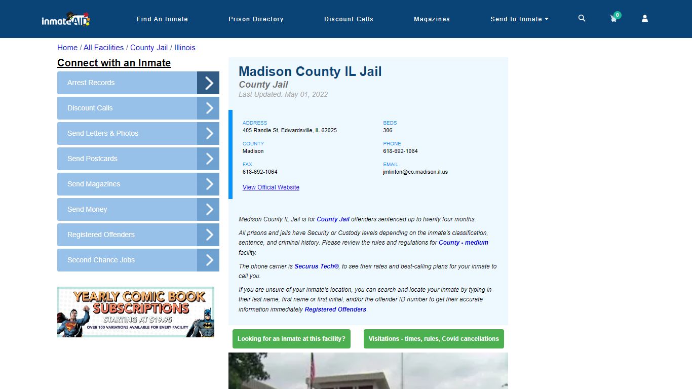 Madison County IL Jail - Inmate Locator - Edwardsville, IL