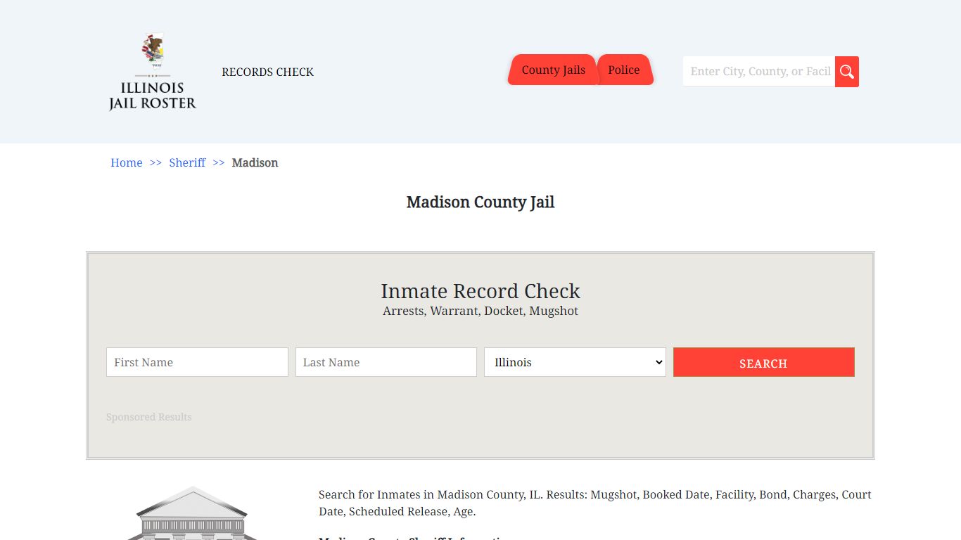 Madison County Jail | Jail Roster Search