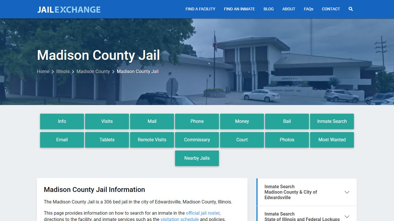Madison County Jail, IL Inmate Search, Information