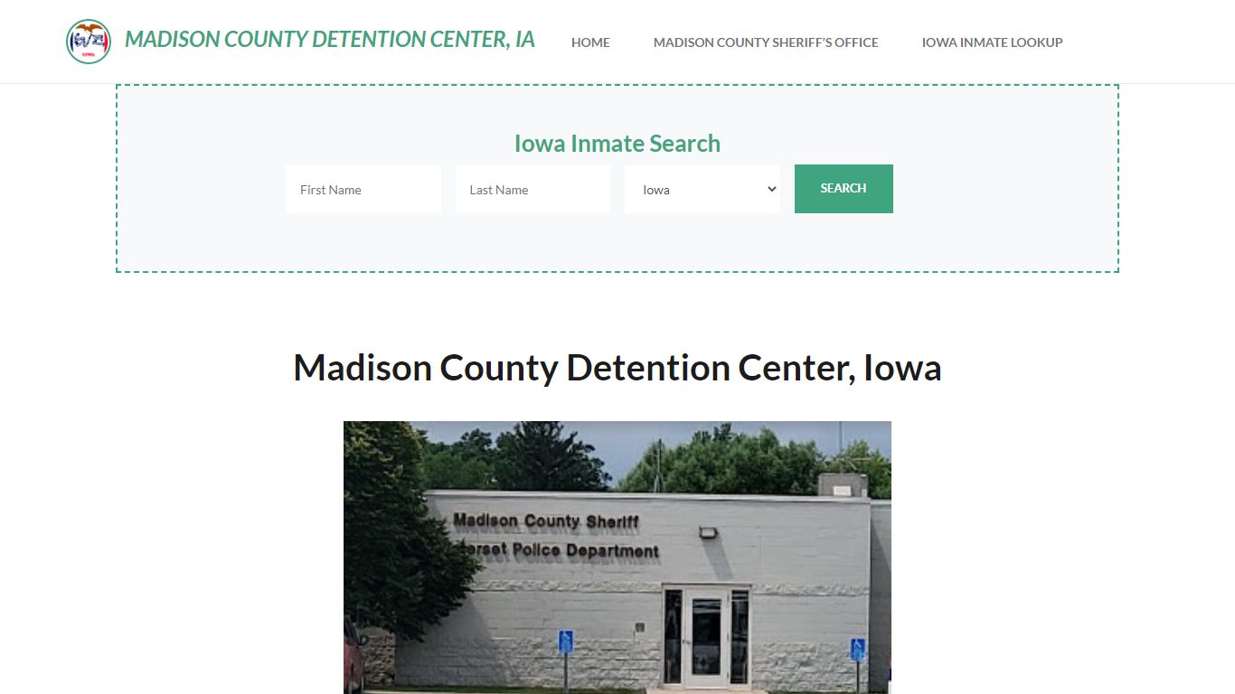 Madison County Detention Center, IA Inmate Roster, Offender Search
