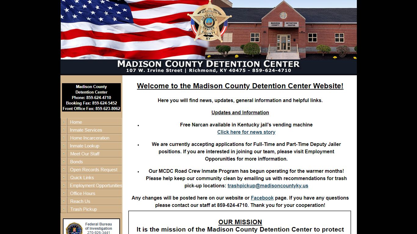 Welcome to the Madison County Detention Center