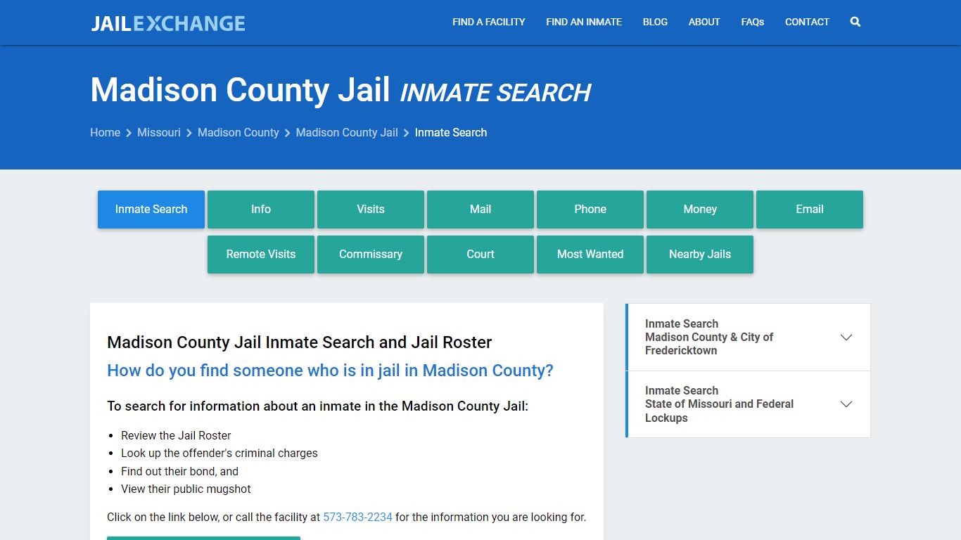 Inmate Search: Roster & Mugshots - Madison County Jail, MO