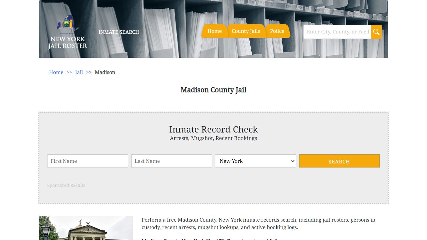 Madison County Jail | Jail Roster Search